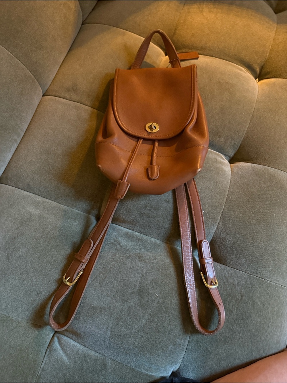 Coach Brown Leather Backpack Purse - Women's Everyday Bag - Picture 2 of 7